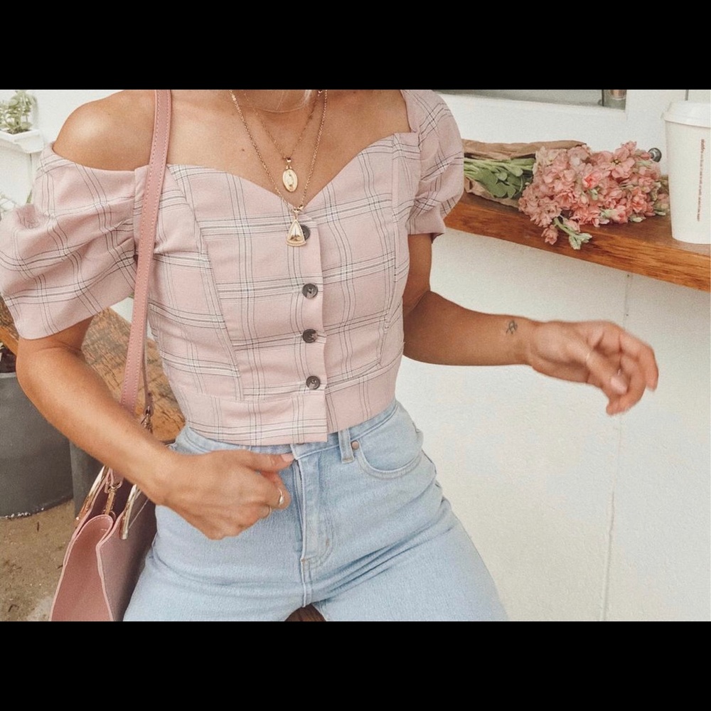 Plaid crop top
